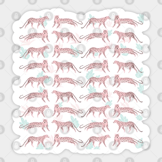 Pink Leopard Design Sticker by STUDIOVO